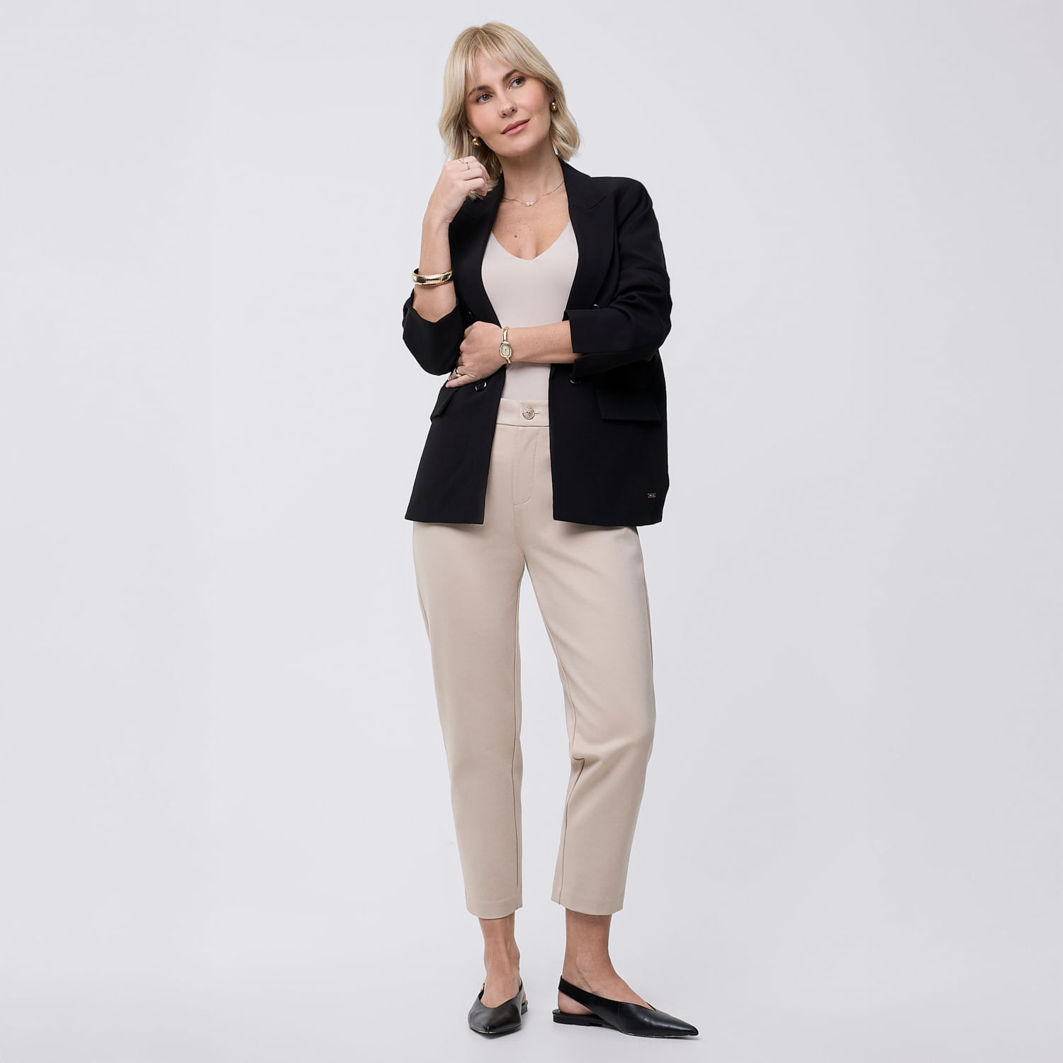 Pantalón Mujer Soft Zafin Crema 32