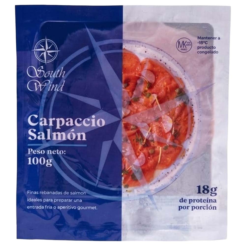 Carpaccio de Salmón SOUTH WIND Bolsa 100g