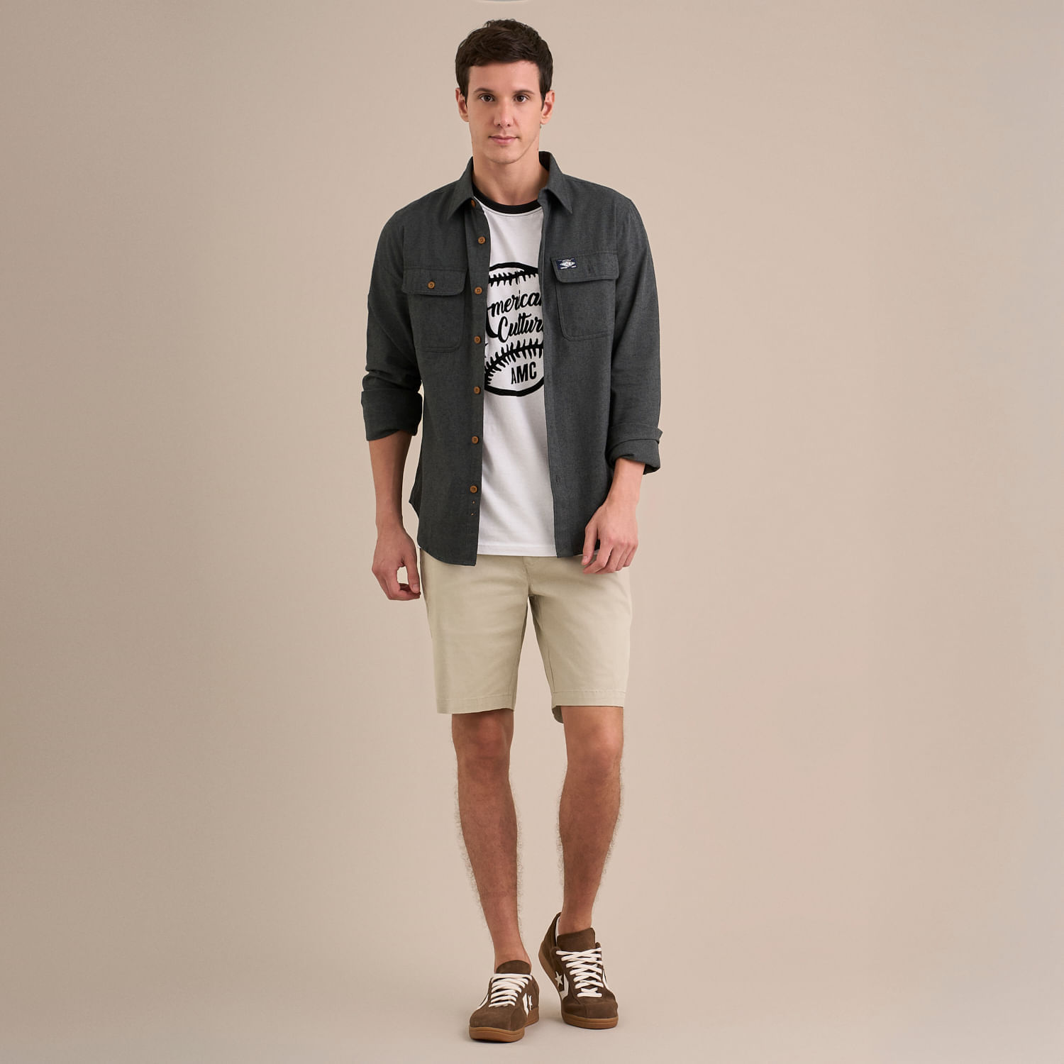 Short Hombre Teen Elegant Amc Beige Talla 36