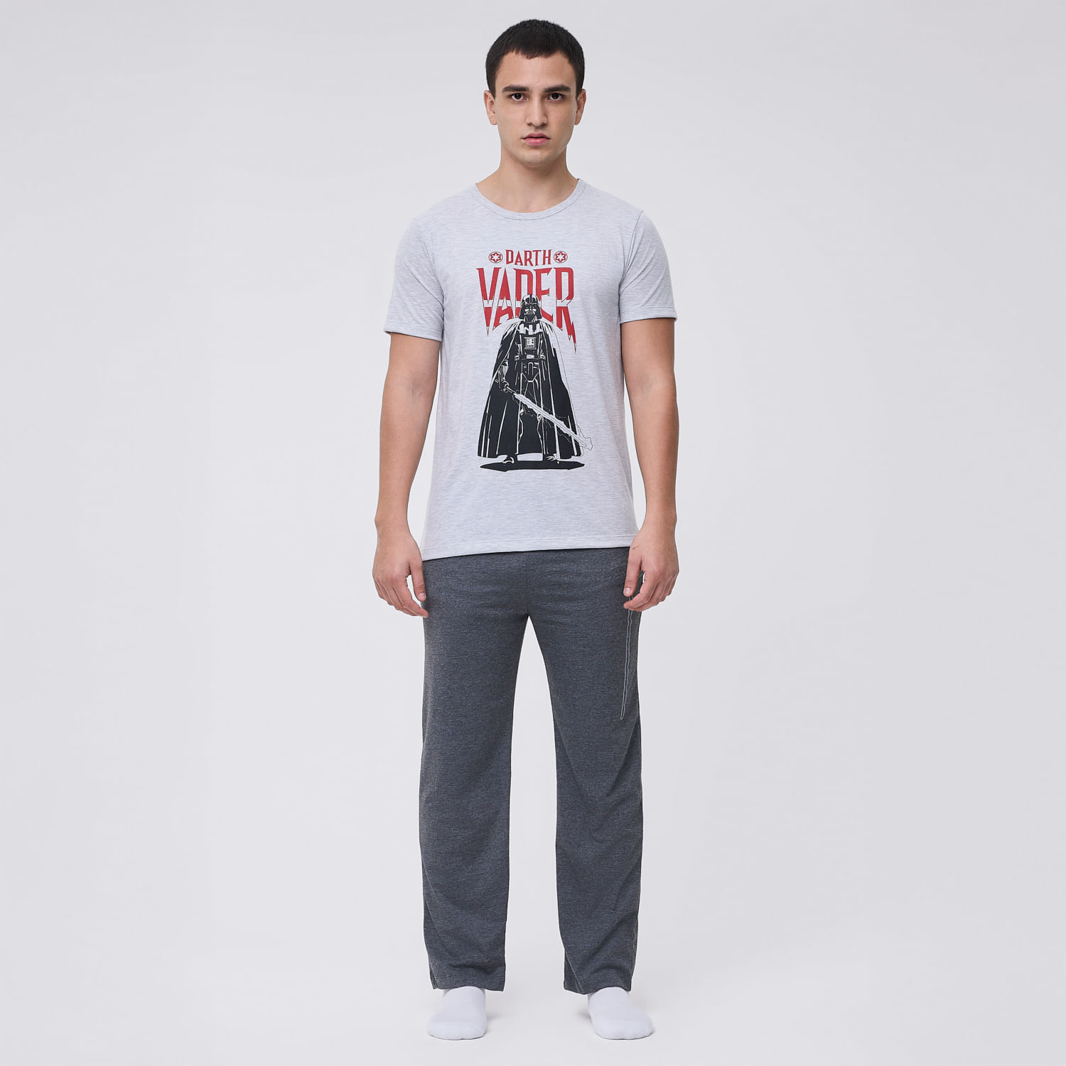 Pijama Hombre Polo Manga Corta + Pantalón Star Wars Hypnotic Gris Talla M