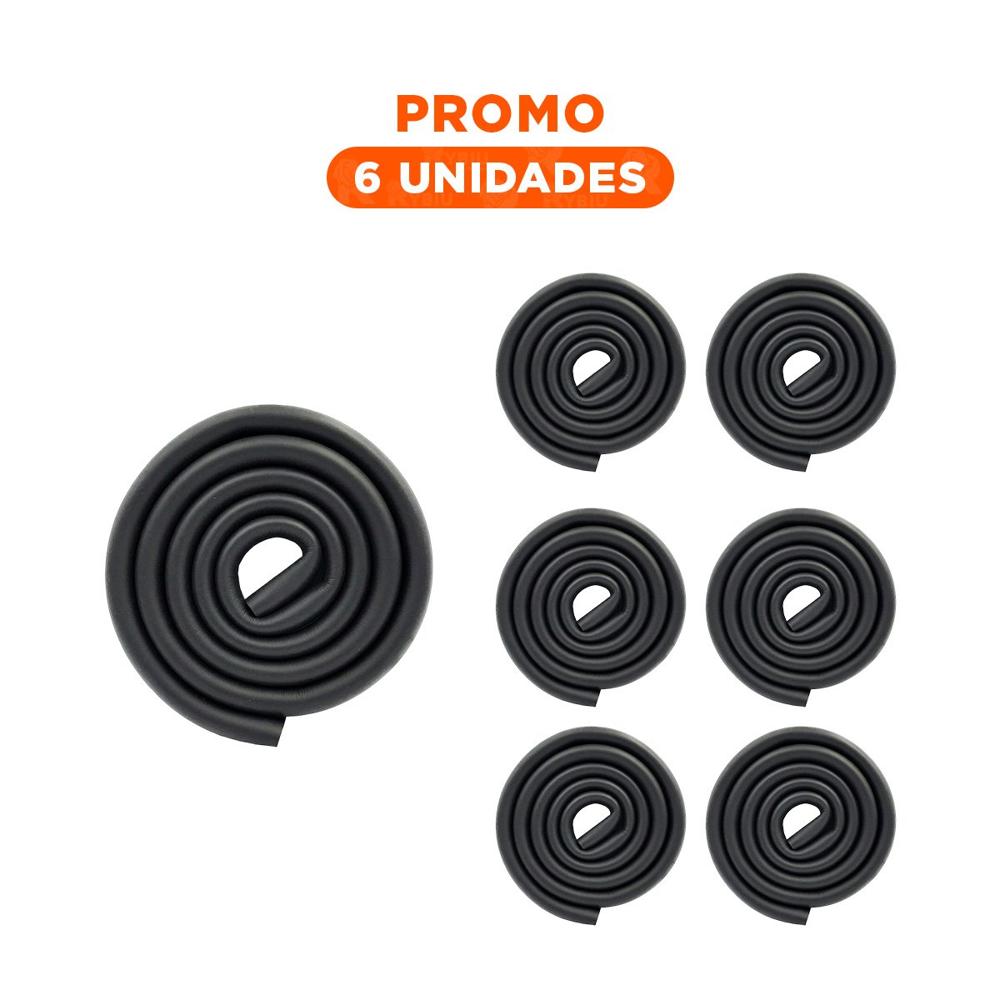 Pack6 Borde Seguro de Espuma Acolchada para Esquinas de Mesa Seguridad Negro Y Regalo Sticker