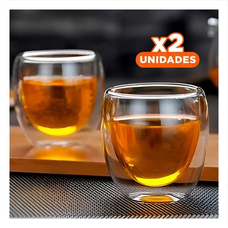 Pack2 Casa Vaso Doble Capa 460 ml Transparente Detalle Festivo Hogar Y Papel Regalo