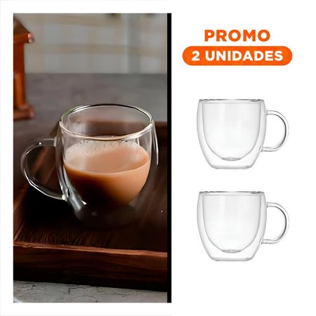Pack2 Copa Linea Vertical de 250ml Vidrio de Dimensiones 9x5x5cm Transparente Y Regalo Sticker