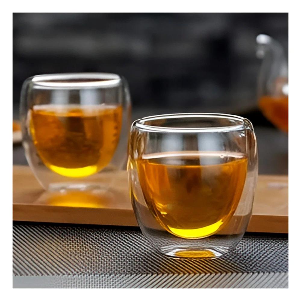 Blanco Vaso Doble Capa 460 ml Transparente Detalle Festivo Casa Y Papel Regalo