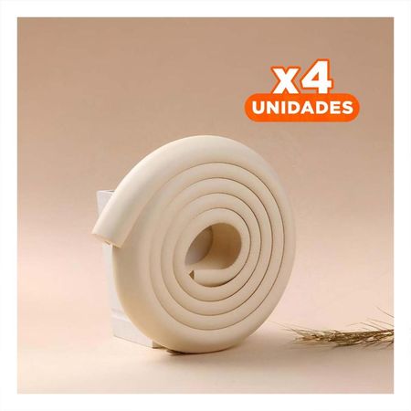 Pack4 Esquinero Protector de Espuma Resistente para Bordes de Muebles Crema Y Papel Regalo