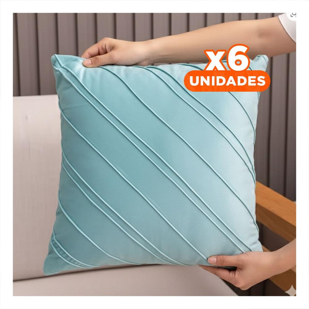 Pack6 Forro Decorativo con Superficie de Terciopelo Celeste Claro de 45cm Y Papel Regalo