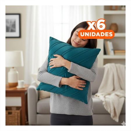 Pack6 Forro Decorativo con Superficie de Terciopelo Verde Azulado de 45cm Y Papel Regalo