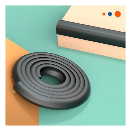 Protector Esquinero de Espuma para Bordes de Mesa y Muebles en Hogar Negro