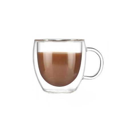 Taza en Color Transparente 290 Mililitros Doble Capa Estilo Minimalista YRegalo Sticker