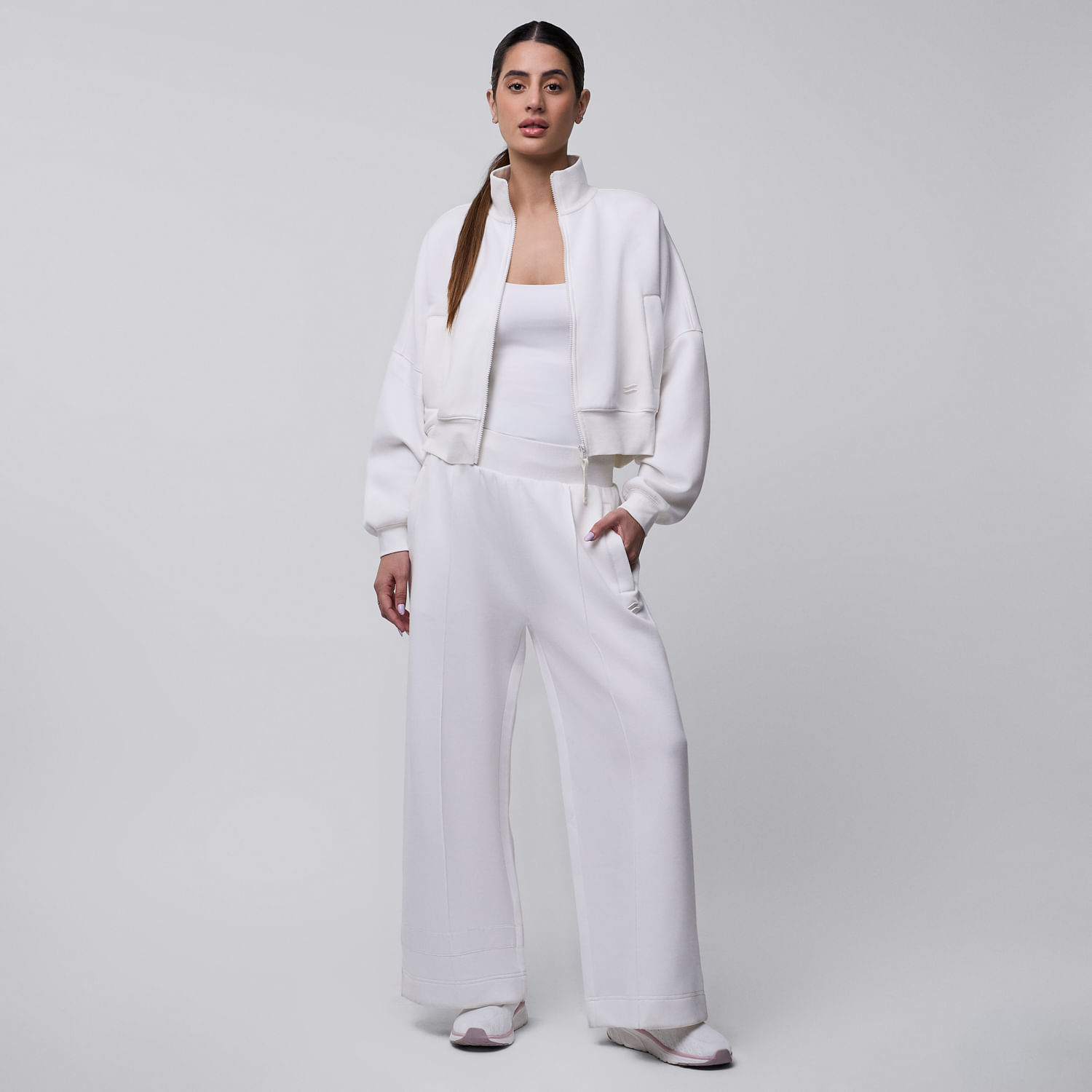 Conjunto Buzo Deportivo Mujer Podium Onda Ecru XL