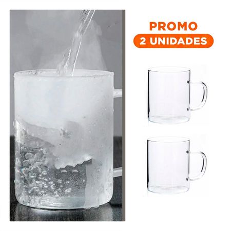 Pack2 Copa de 400 Mililitros Transparente con Toque Elegante y Aire Fino Y Regalo Sticker