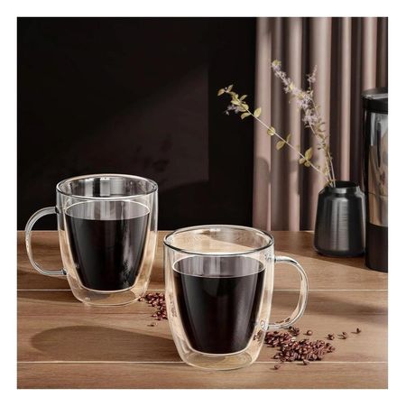 Taza de 250ml en Vidrio Color Transparente con Hojitas Base Firme de 8x5.6x11cm Y Papel Regalo