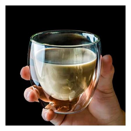 Blanco Vaso Doble Capa 460 ml Transparente Accesorio Navidad Casa Y notas