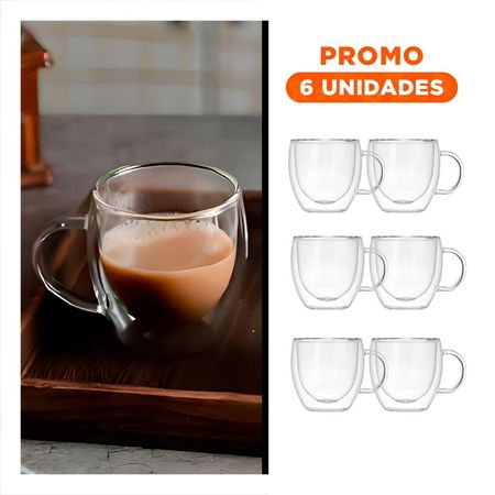 Pack6 Vaso de Dimensiones 9x5x5cm para de 250ml Vidrio Transparente Y Regalo Sticker
