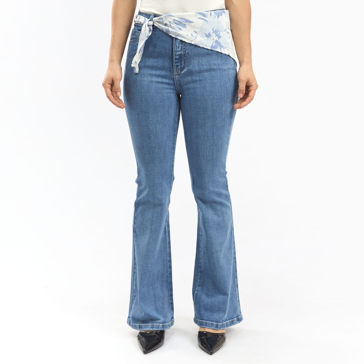 Jean Mujer Fiorela Parada 111 Flare Celeste Cielo 32
