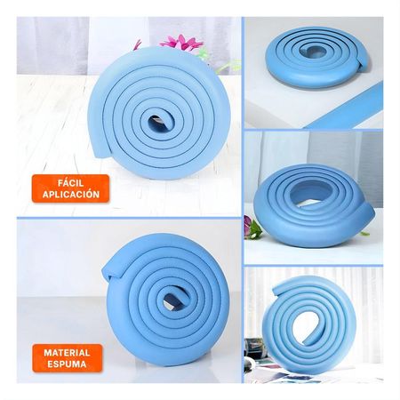 Protector Esquinero de Espuma Acolchada para Bordes de Mesa Seguridad Azul Y Ligas Regalo
