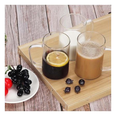 Taza Elegante de 400 Mililitros con Estetica Moderna en Color Transparente