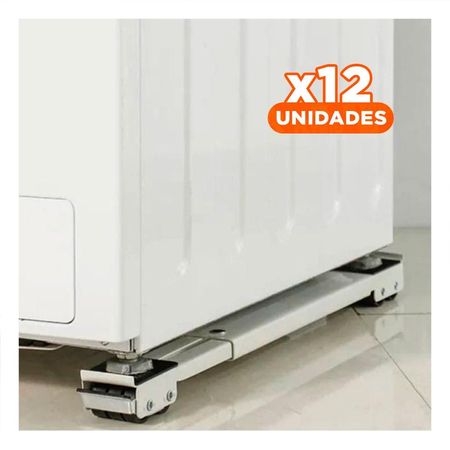 Pack12 Soporte Modular con Ruedas para Muebles de Casa con Adaptacion Flexible Y Regalo Sticker