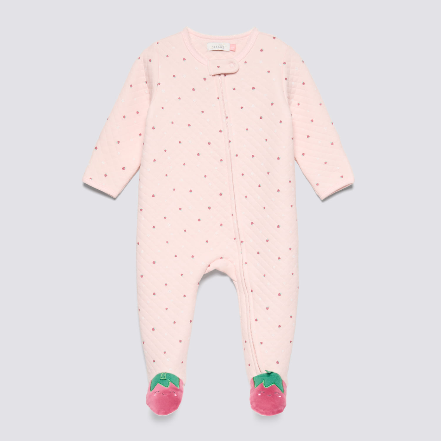 Pijama Enterizo Recién Nacido Quilted Zip Baby Circus Rosado Talla 36M