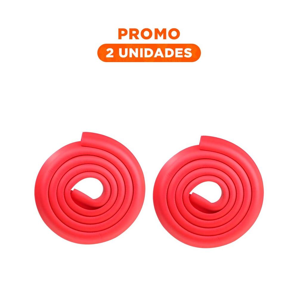 Pack2 Esquinero Protector de Espuma Flexible para Bordes de Mesa Rojo YRegalo Sticker