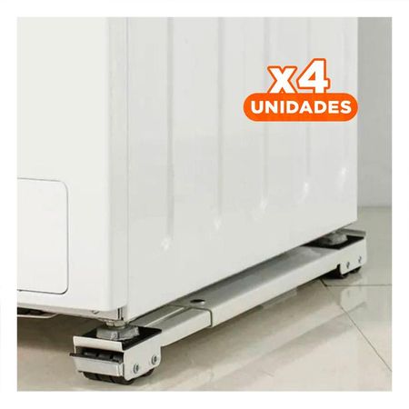 Pack4 Base Regulable con Ruedas para Muebles de Hogar con Ajuste Progresivo Y Regalo Sticker