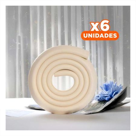 Pack6 Borde Seguro de Espuma Flexible para Esquinas de Muebles Hogar Crema Y Papel Regalo