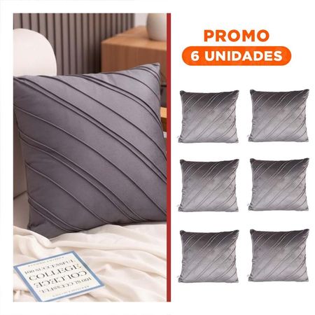 Pack6 Forro con Textura Suave y Diagonales Marcadas en Tono Plomo Intermedio Y Regalo Sticker