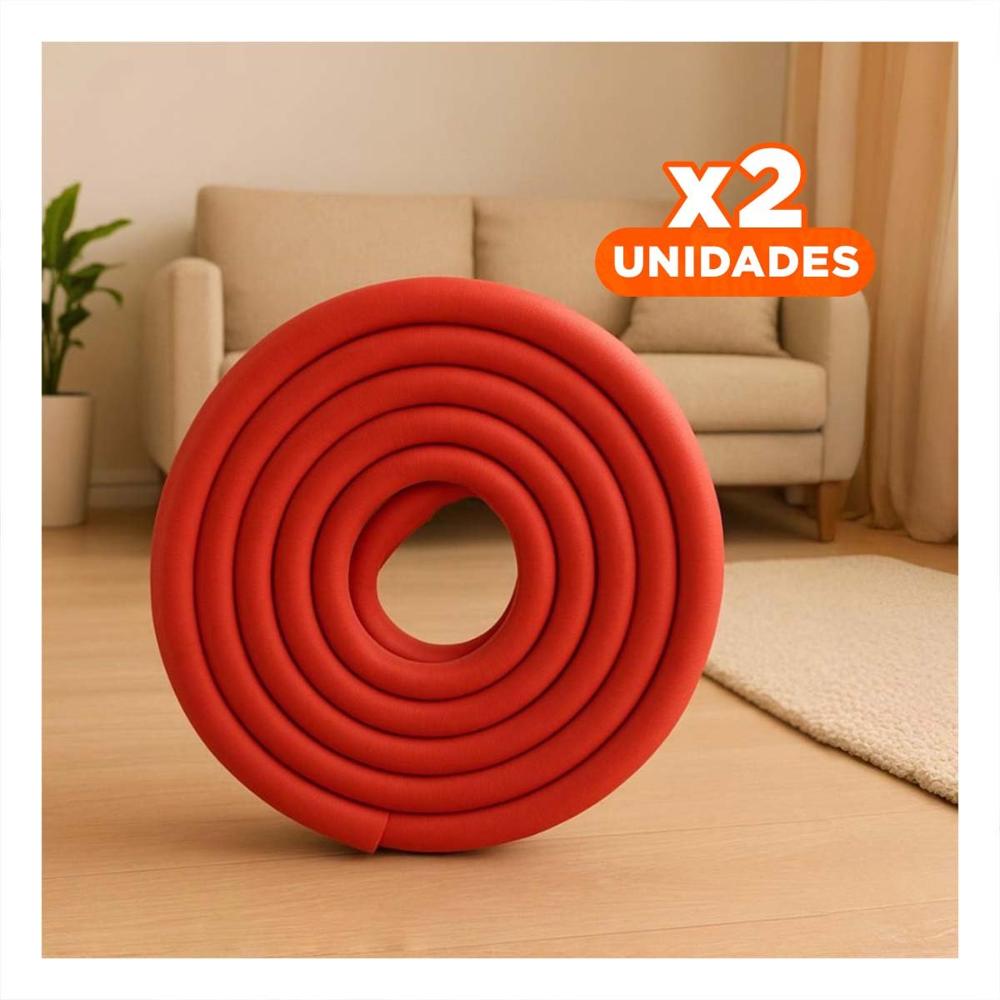 Pack2 Esquinero Protector de Espuma Suave para Bordes de Muebles en Casa Rojo Y Papel Regalo