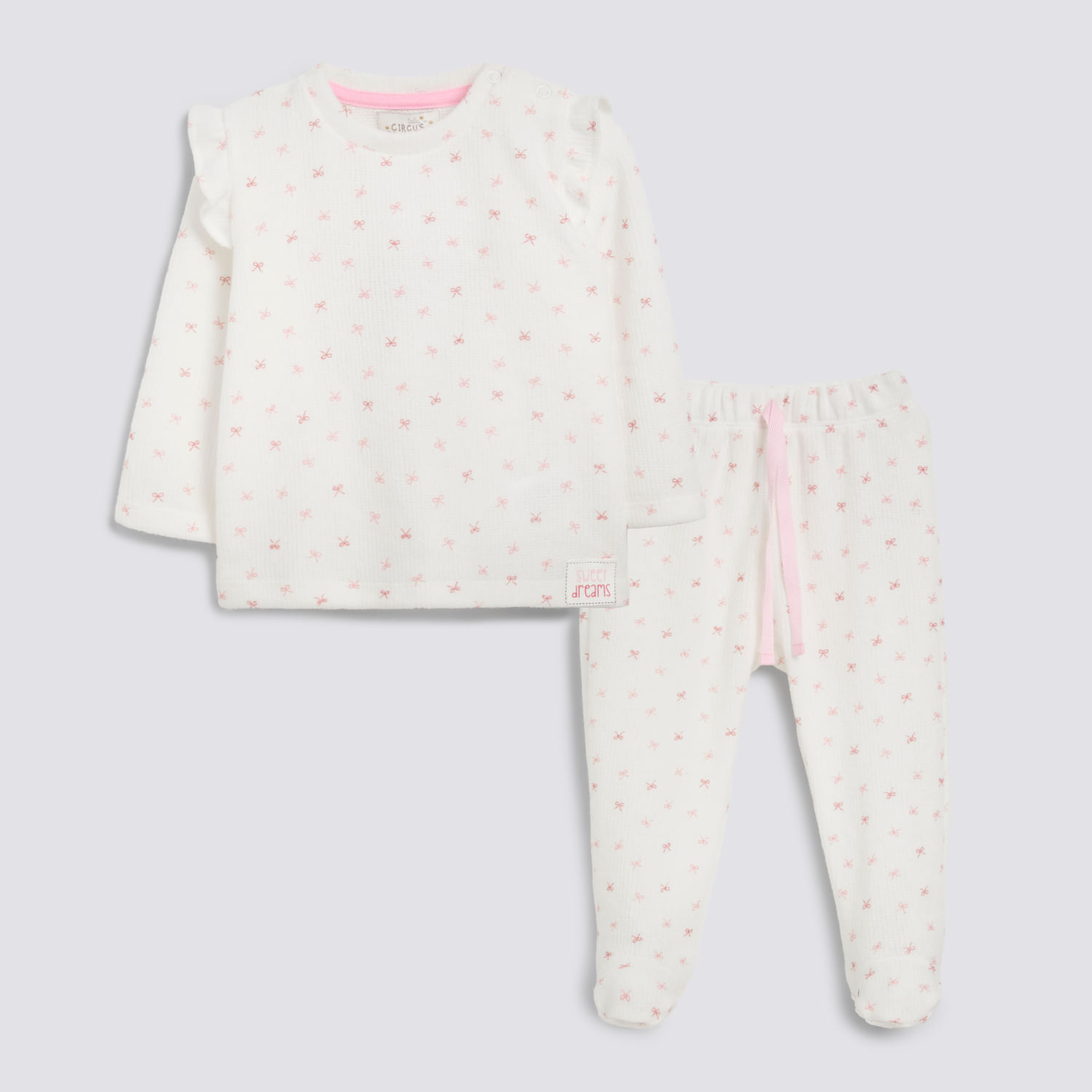 Pijama Recién Nacido 2 Piezas Knitt Baby Circus Ecru Talla 6M
