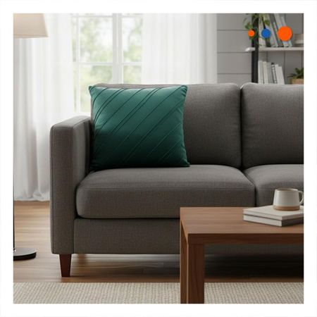 Funda para Almohada con Textura de Terciopelo en Color Verde Oscuro de 45cm Y Papel Regalo