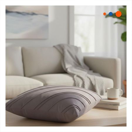Funda para Almohada con Textura de Terciopelo en Color Plomo Intermedio de 45cm Y Papel Regalo