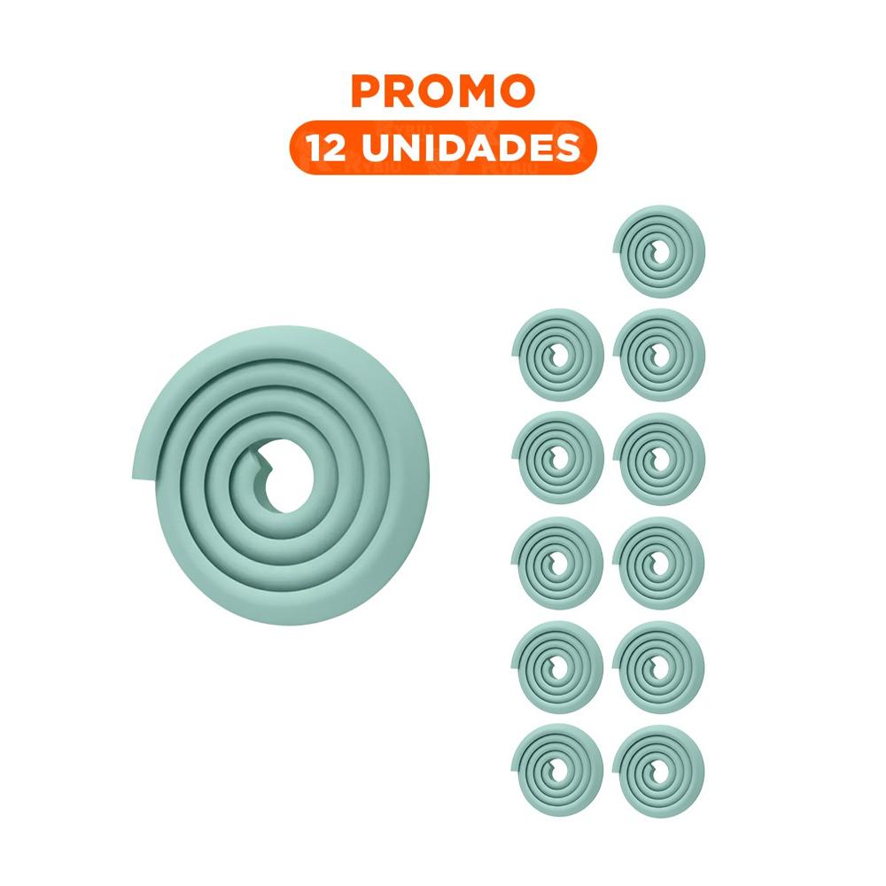 Pack12 Espuma Protectora para Bordes 2 Metros Verde Agua Uso Diario Plus