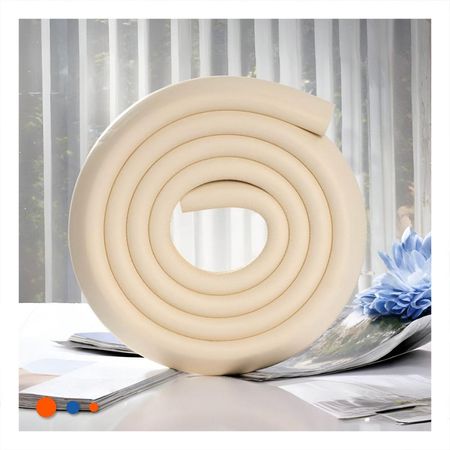 Protector Esquinero de Espuma para Bordes de Mesa y Muebles Hogar Crema