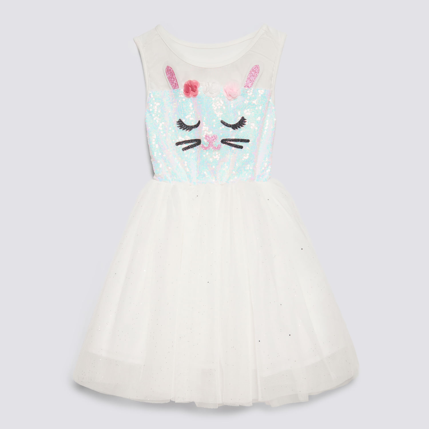 Vestido Niña Face Circus Ecru Talla 12