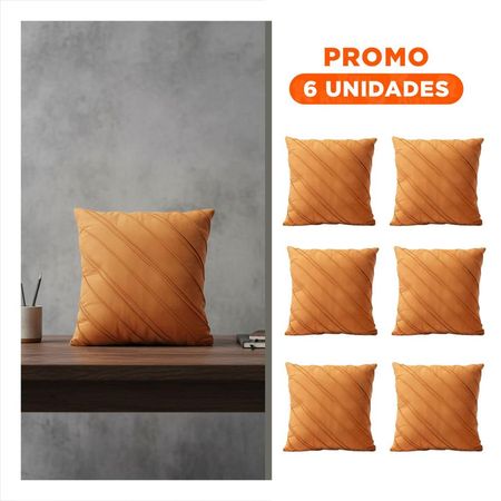 Pack6 Forro con Textura Suave y Diagonales Marcadas en Tono Naranja Y Regalo Sticker
