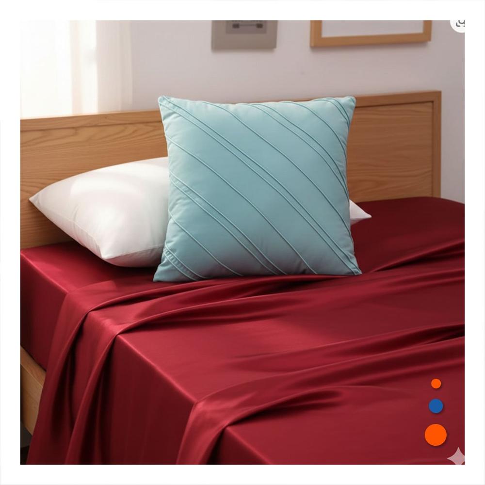 Funda para Almohada con Textura de Terciopelo en Color Celeste Claro de 45cm Y Papel Regalo