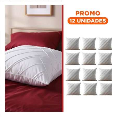 Pack12 Caratula Blanca para Cojin en Terciopelo con Rayas Diagonales 45 cm