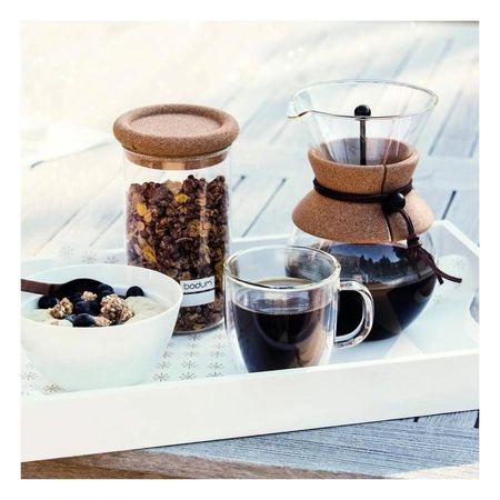 Taza Vidrio Transparente de 250ml de Dimensiones 8x8x11cm Cuerpo Compacto