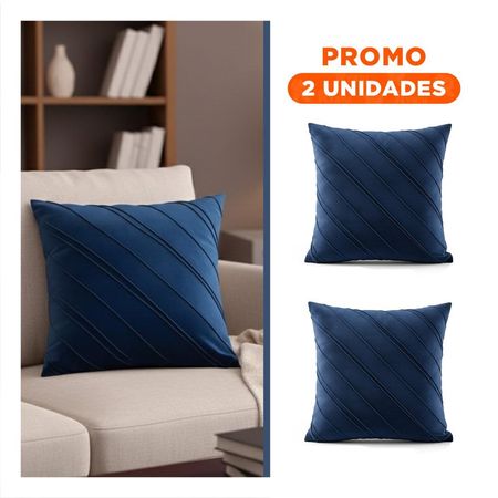 Pack2 Cubierta Visual con Terciopelo Azul y Patron Diagonal Bien Definido Y Regalo Sticker