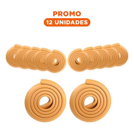 Pack12 Borde Seguro de Espuma Resistente para Esquinas de Muebles en Casa Mostaza