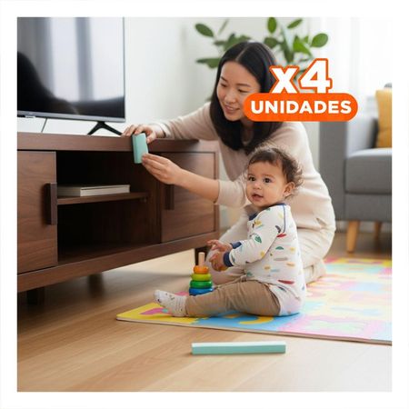 Pack4 Espuma Protectora para Bordes 2 Metros Verde Agua Seguridad Hogar Y Regalo Sticker