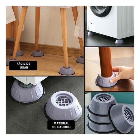 Apoyo Antivibratorio y Antideslizante en Juego de Cuatro Piezas para el Hogar Y Ligas Regalo