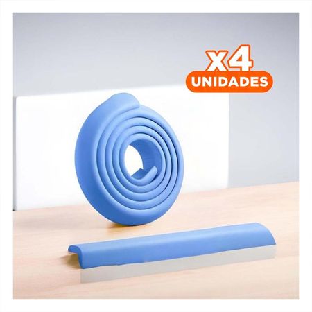Pack4 Esquinero Protector de Espuma Resistente para Bordes de Muebles Hogar Azul Y Papel Regalo