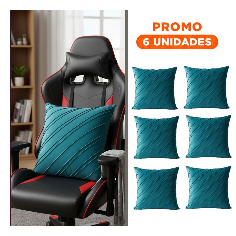 Pack6 Forro con Textura Suave y Diagonales Marcadas en Tono Verde Azulado Y Regalo Sticker