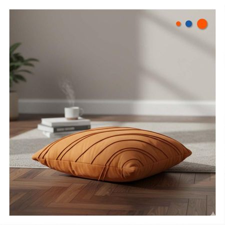 Funda de Almohada con Textura de Terciopelo y Rayas Diagonales en Color Naranja Y Papel Regalo