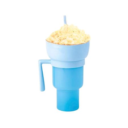 Vaso 2 en 1 con Cuerpo de ABS Color Celeste Pensado para Reuniones y Hogar YRegalo Sticker