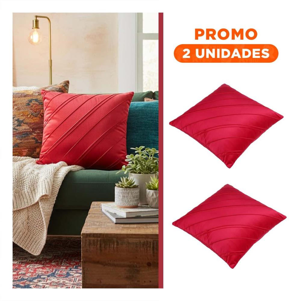 Pack2 Cubierta Visual con Terciopelo Rojo y Patron Diagonal Bien Definido Y Regalo Sticker