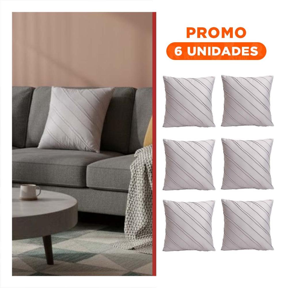 Pack6 Forro con Textura Suave y Diagonales Marcadas en Tono Plomo Claro Y Regalo Sticker