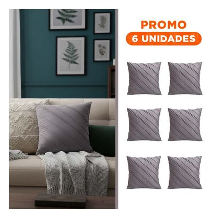 Pack6 Forro con Textura Suave y Diagonales Marcadas en Tono Plomo Oscuro Y Regalo Sticker