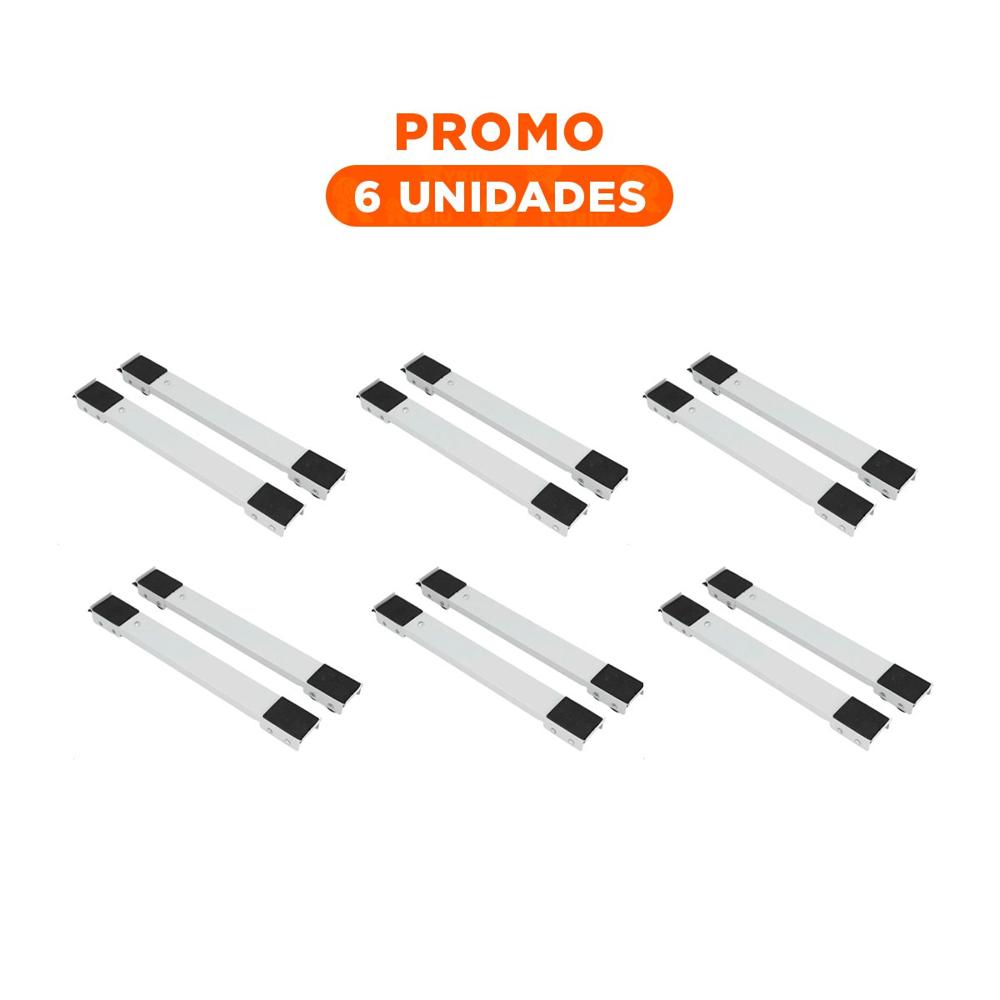 Pack6 Estructura Regulable con Ruedas para Muebles de Casa con Movimiento Y Regalo Sticker